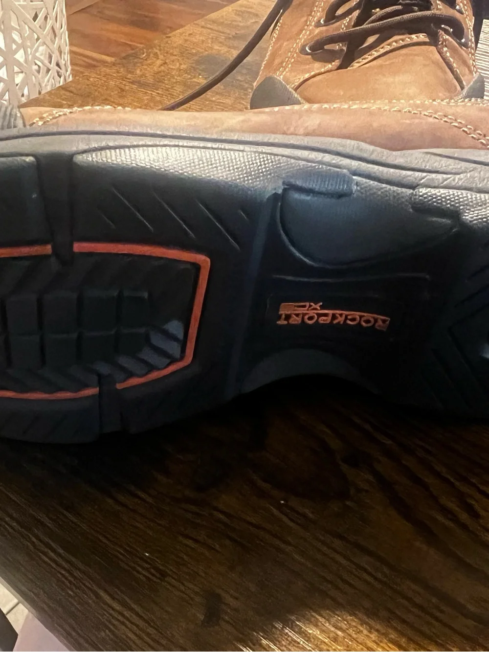 Rockport Brown and Black Leather Lace-Up Athletic Shoes